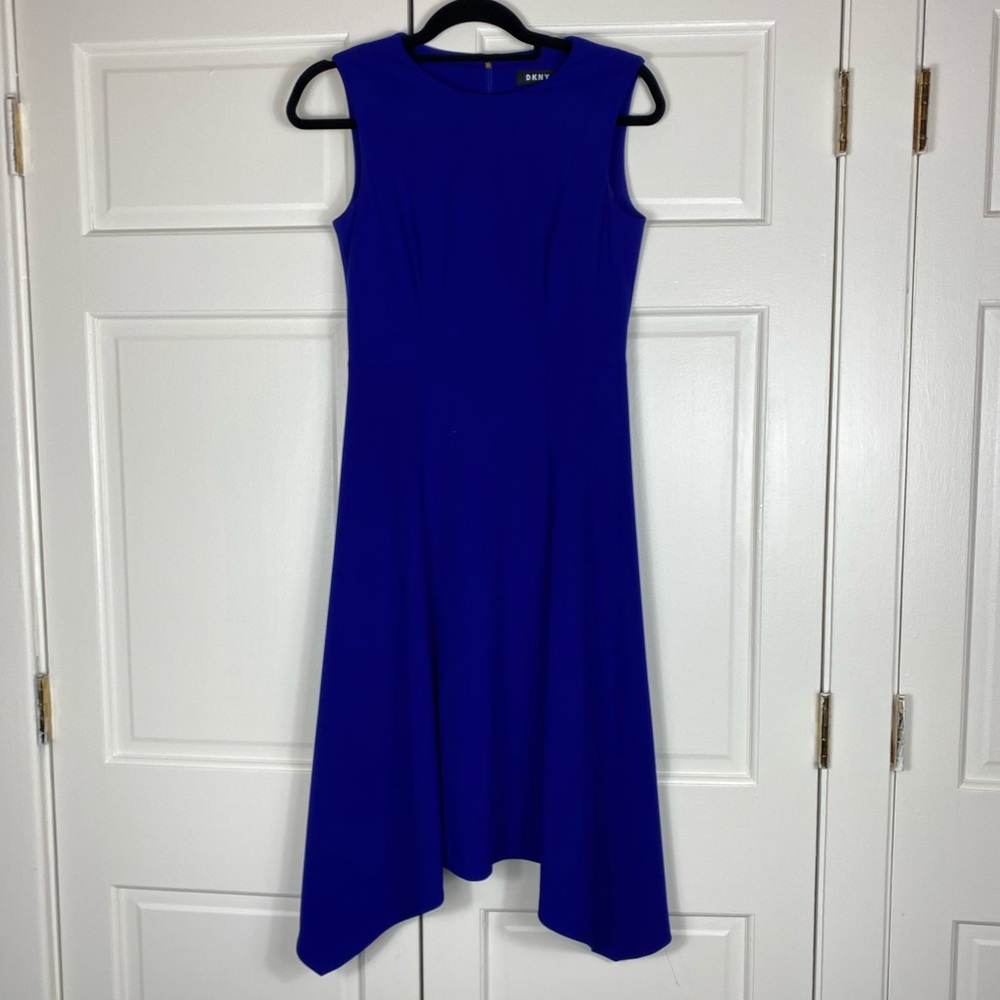 DKNY Deep Purple Fit and Flare Dress 4